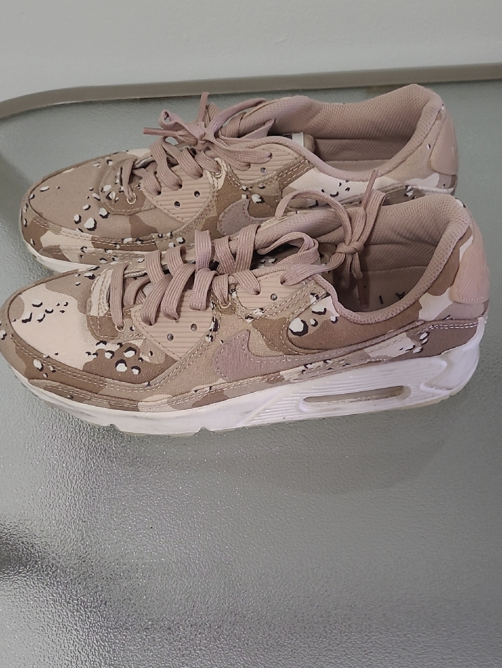 Nike Women's Desert Camo Pink Tan Low-Top Sneakers